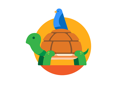 Turtle bird illustration pet turtle