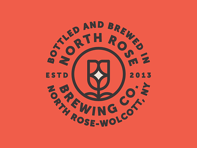 North Rose badge brewery logo mark rose