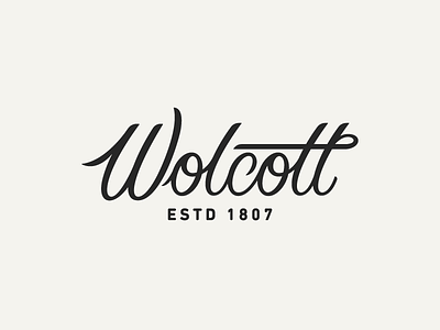 Wolcott custom home letters logo town type village