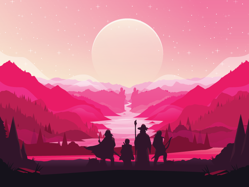 Anduin landscape anduin lord of the rings illustration