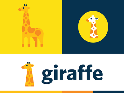 Giraffe animal brand giraffe logo mark type