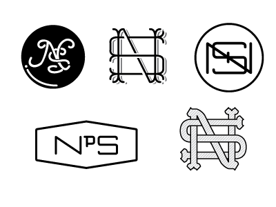 Nicholas P Slater branding custom type logo personal