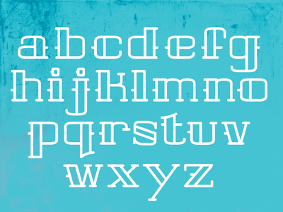 Caramanna Lowercase alphabet custom handmade letters monogram old type typography