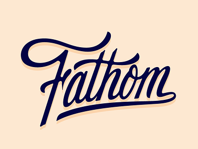 Fathom custom logo script type