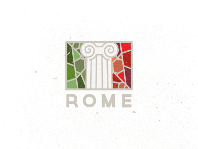 Rome logo column logos mosaic pillar rome