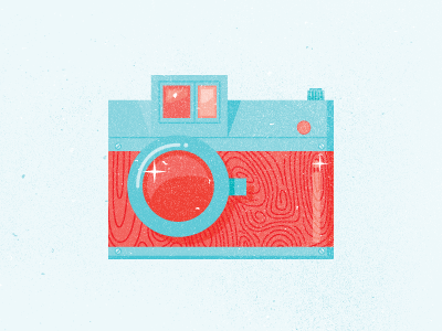 Camera Icon blue camera old red texture vintage wood grain