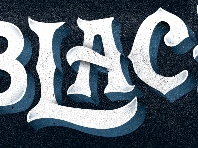 Black black experiment custom type old letters overlap shadows type typography