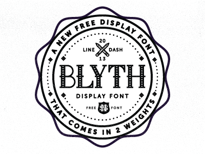 Blyth Font for Free alphabet badge bottle cap crest crop dots font letters pencil type