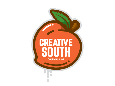 Creative South Peach & Cotton badge badge branding cotton creative illustration logo peach south