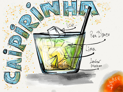 Caipirinha cocktail art brazil cocktail drawing drink hand drawing illustration inspiration ipad madewhitpaper paper 53 sketch