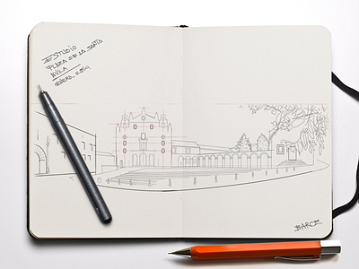 Drawing Santa's square (birthplace of St. Theresa of Jesus)