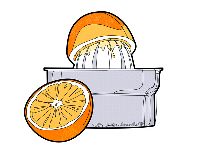 Orange natural juice colors design illustration juice lines natural orange sketch