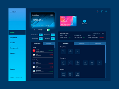 Internet bank page concept app banking finance interaction interface online ui ux uxuidesign