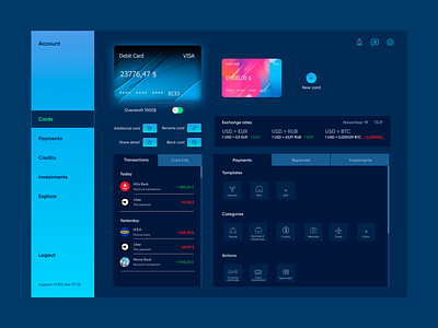 Internet bank page concept