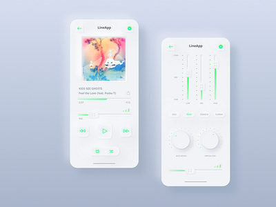 Skeuomorph Music App app concept design music skeuomorph ui uidesign user interface ux