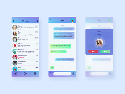 Messenger UI app design messenger overlay ui uidesign user interface