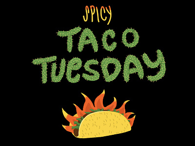 Spicy Tacon Tuesday! aftereffects design foodillustration illustration tacos tacotuesday