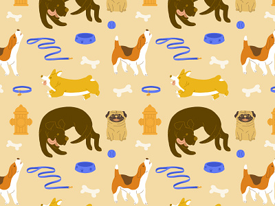 Dog Pattern design dog illustration dogs illustration pattern pattern design surfacedesign