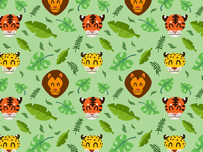 Big cat pattern (light bg)