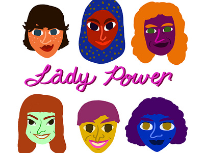 Lady Power design female illustration illustrator photoshop women women empowerment