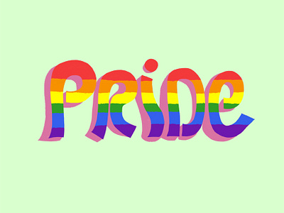 PRIDE design illustration loveislove pride pride month typography