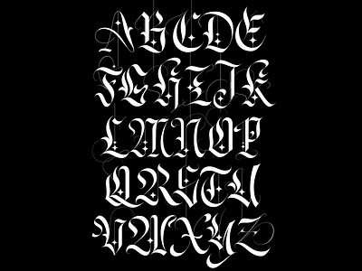 36 Days of Type (minus the numbers) 36daysoftype alphabet blackletter calligraphy fraktur gothic letterforms type typography vectors