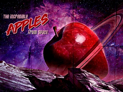 apples from space apple planet poster space