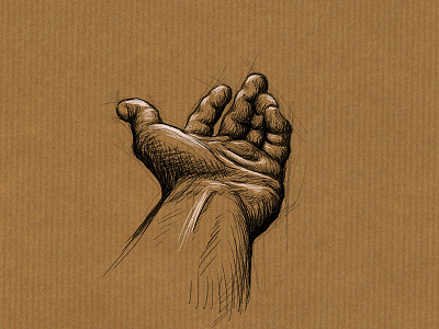 Digital painting of my hand