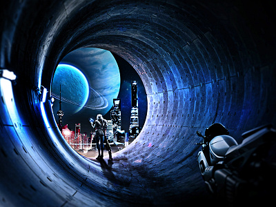 Space City city photoshop sci fi space