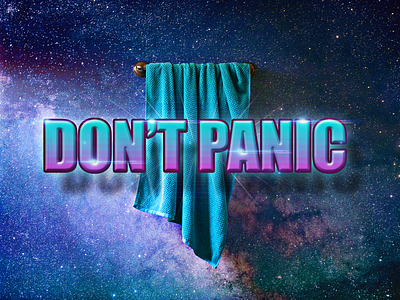 Don't Panic douglas adams photoshop space