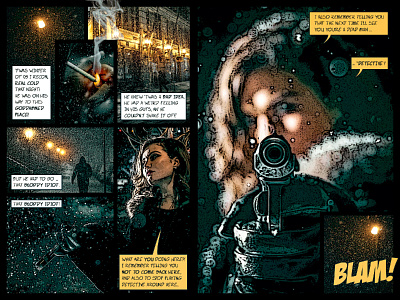 Comic Page - Max Payne Style comics gun illustration max payne photoshop winter