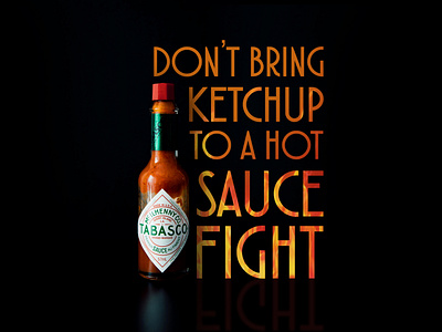 Hot sauce fight branding design photoshop poster sauce