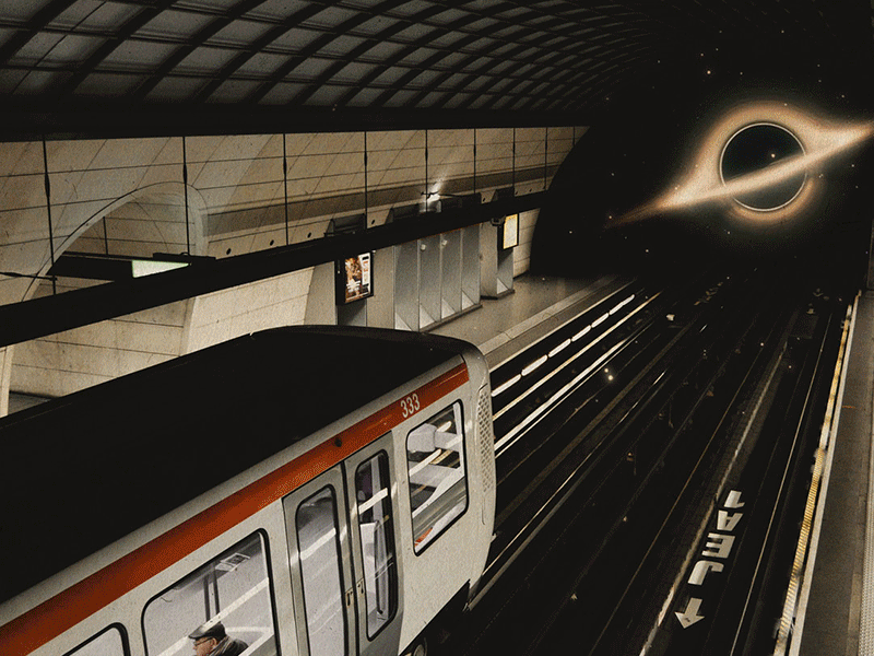 Space Metro illustration metro photoshop space underground vintage