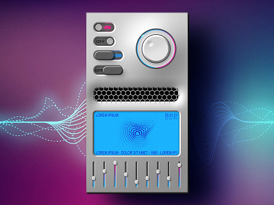 Radio Button Design buttons colors design photoshop radio switches ui volume