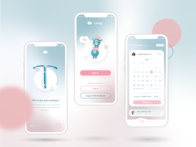 Lovzy - Birth Control app app concept design login onboarding signup ui ux uxdesign uxui