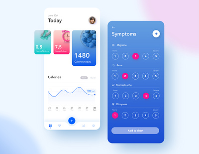 Health & symptom analyzing app care chart design health mobile mobile app symptoms ui ux uxdesign