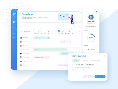 Holidays management dashboard