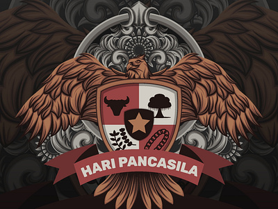 Hari Pancasila Illustrations branding and identity branding design clothing design illustration trending design tshirtdesign vector art vector artwork vector graphic vector illustration