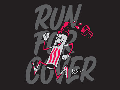 Run For Cover apparel hand lettering illustration print