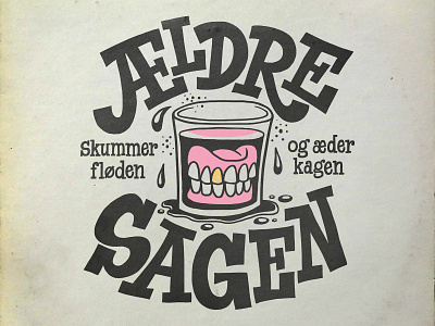 Ældre Sagen cover art hand lettering illustration logo print