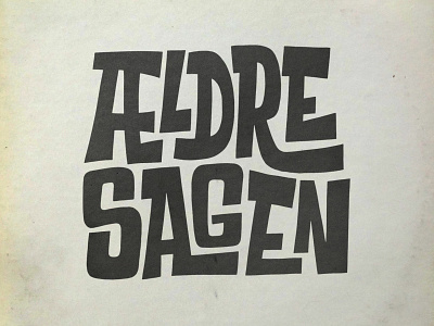 Ældre Sagen cover art hand lettering logo print typography
