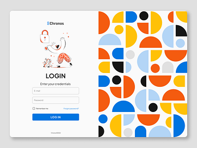 Abstract pattern - login page design figma ui