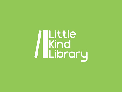 Little kind library logo design branding flat icon illustration kids book logo minimal typography ui website