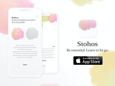 Stohos App app app store app store icon apple design icon ios ios app iphone minimal minimalist typography ui ux