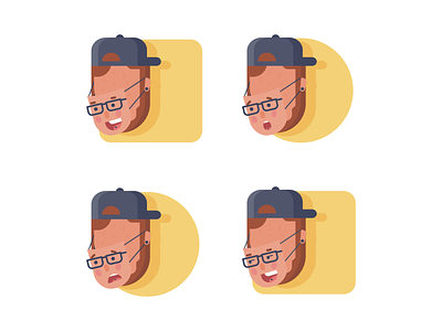 Avatar - expressions avatar avatar design design expressions face flat icon illustration logo vector
