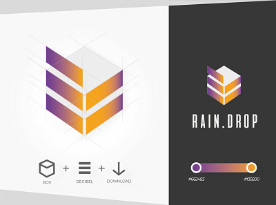 RAIN.DROP - Branding branding design electronic flat gradient icon logo ux vector web