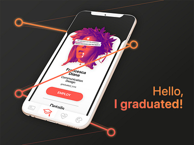 Graduation! app design gradient gradient background icon logo typography ui ux vector