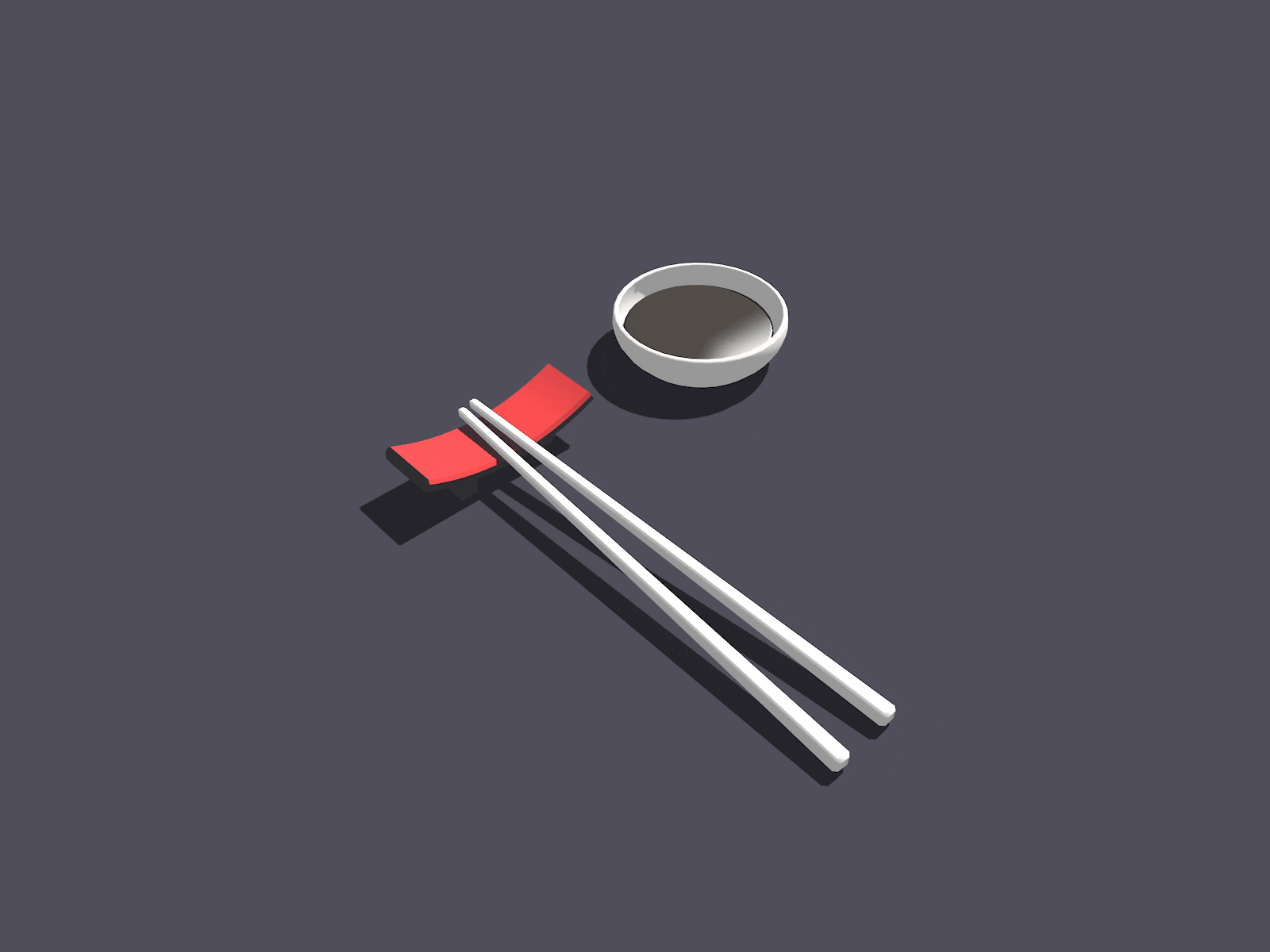 🥢 3d 3dart 3dfordesigners animatedgif animation chopstick cinema4d gif graphic design japanese soy sauce sushi vector
