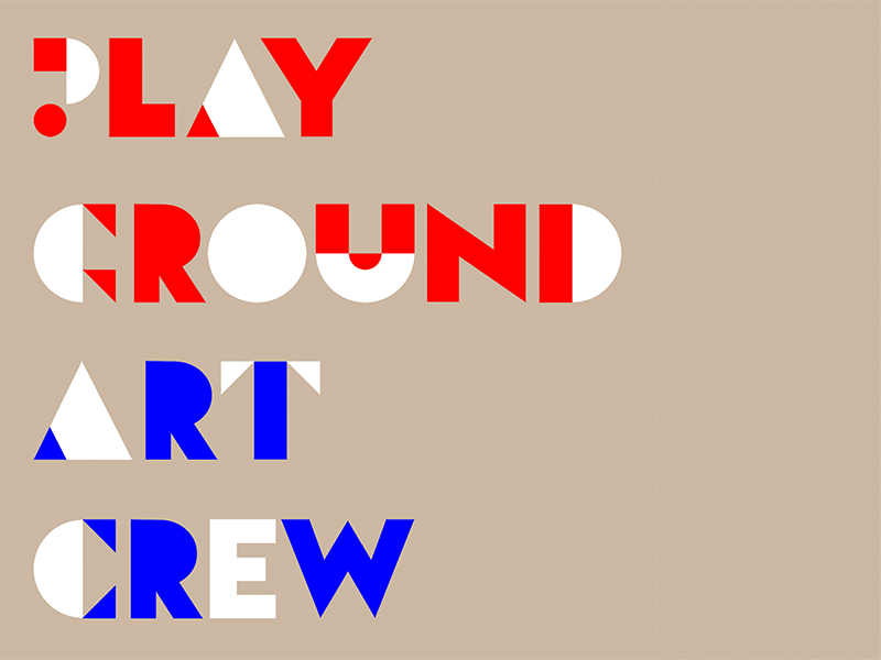 Playground Art Crew (GeoMetro) animatedgif animation brand design branding geometric gif graphic design lettering minimal type typogaphy vector