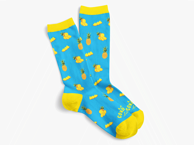 Piña Socks 8 bit 8bit 8bitart austin bitmap la condesa mexican food pina pineapples pixel pixelart piña sock club socks sprite texas